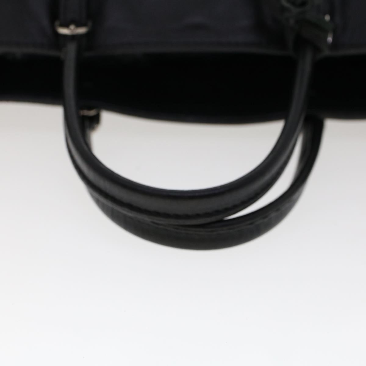 BALENCIAGA Mini Paper Hand Bag Leather Black Auth hk743