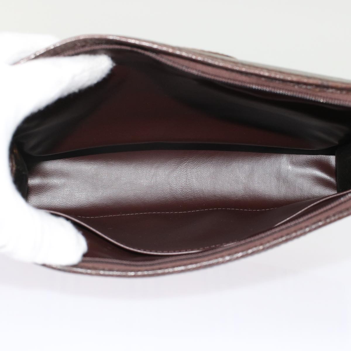 BURBERRY Nova Check Clutch Bag Canvas Leather Beige Brown Auth hk776