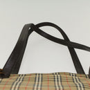 BURBERRY Nova Check Shoulder Bag Canvas Beige Brown Auth hk811-8