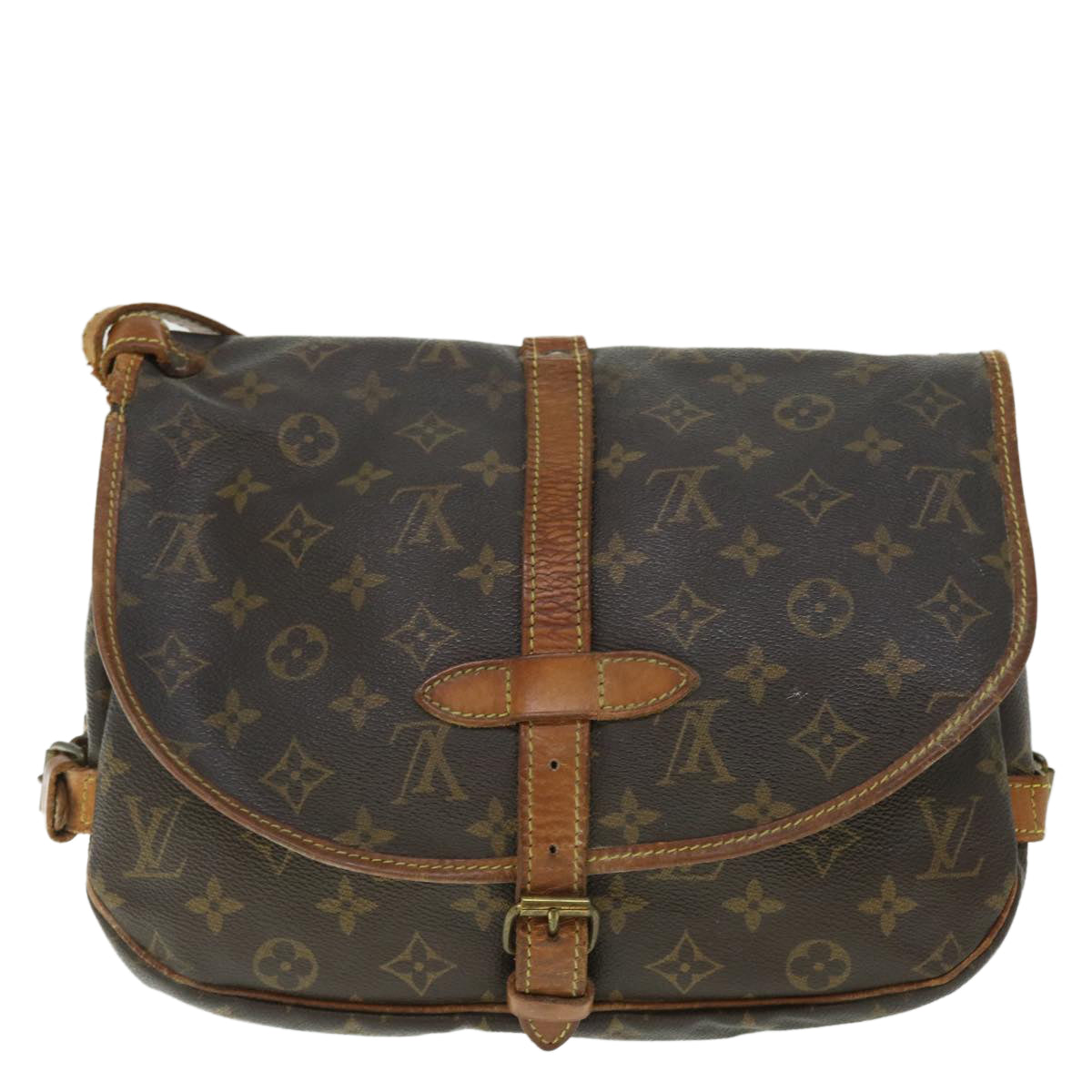 LOUIS VUITTON Monogram Saumur 30 Shoulder Bag M42256 LV Auth hk818 - 0