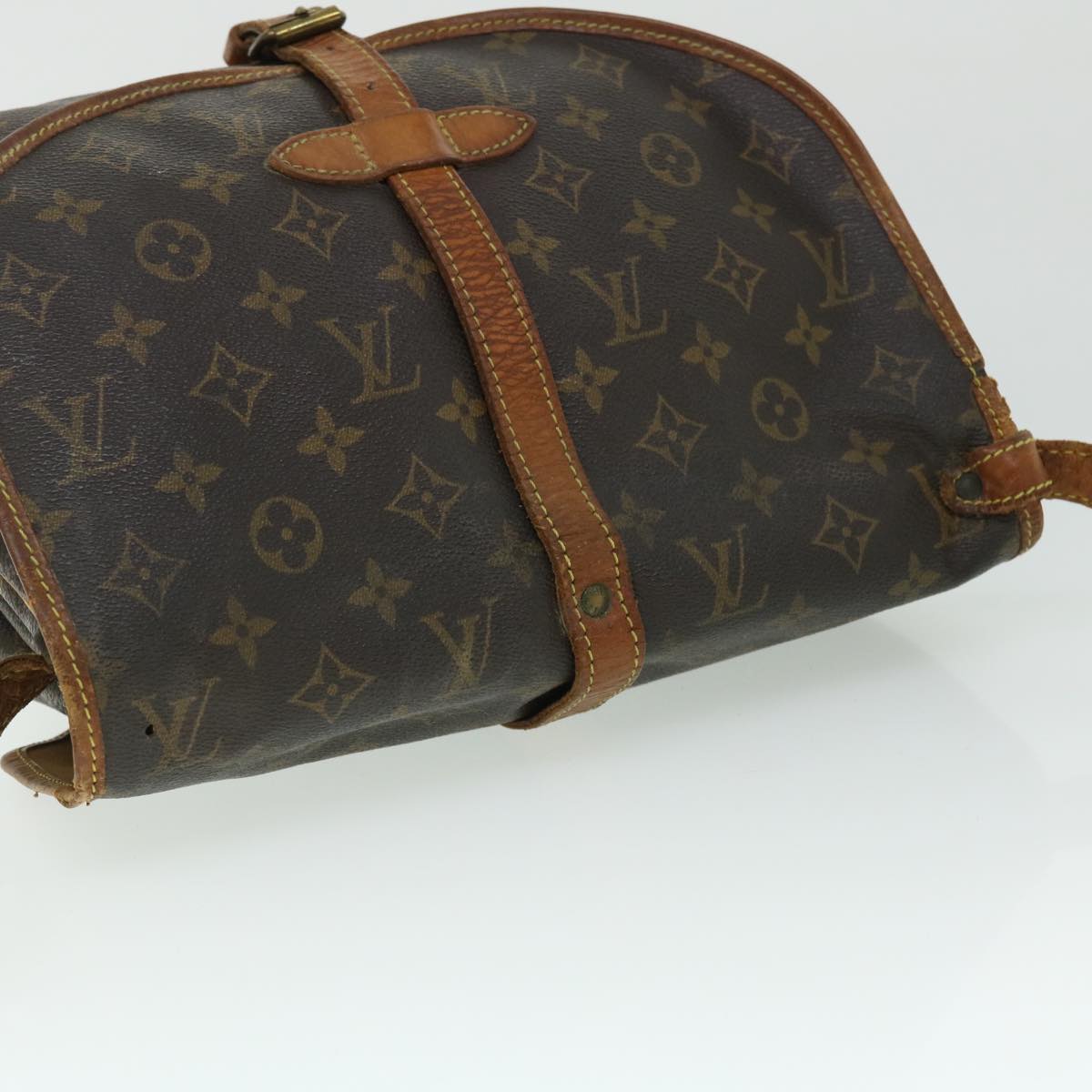 LOUIS VUITTON Monogram Saumur 30 Shoulder Bag M42256 LV Auth hk818