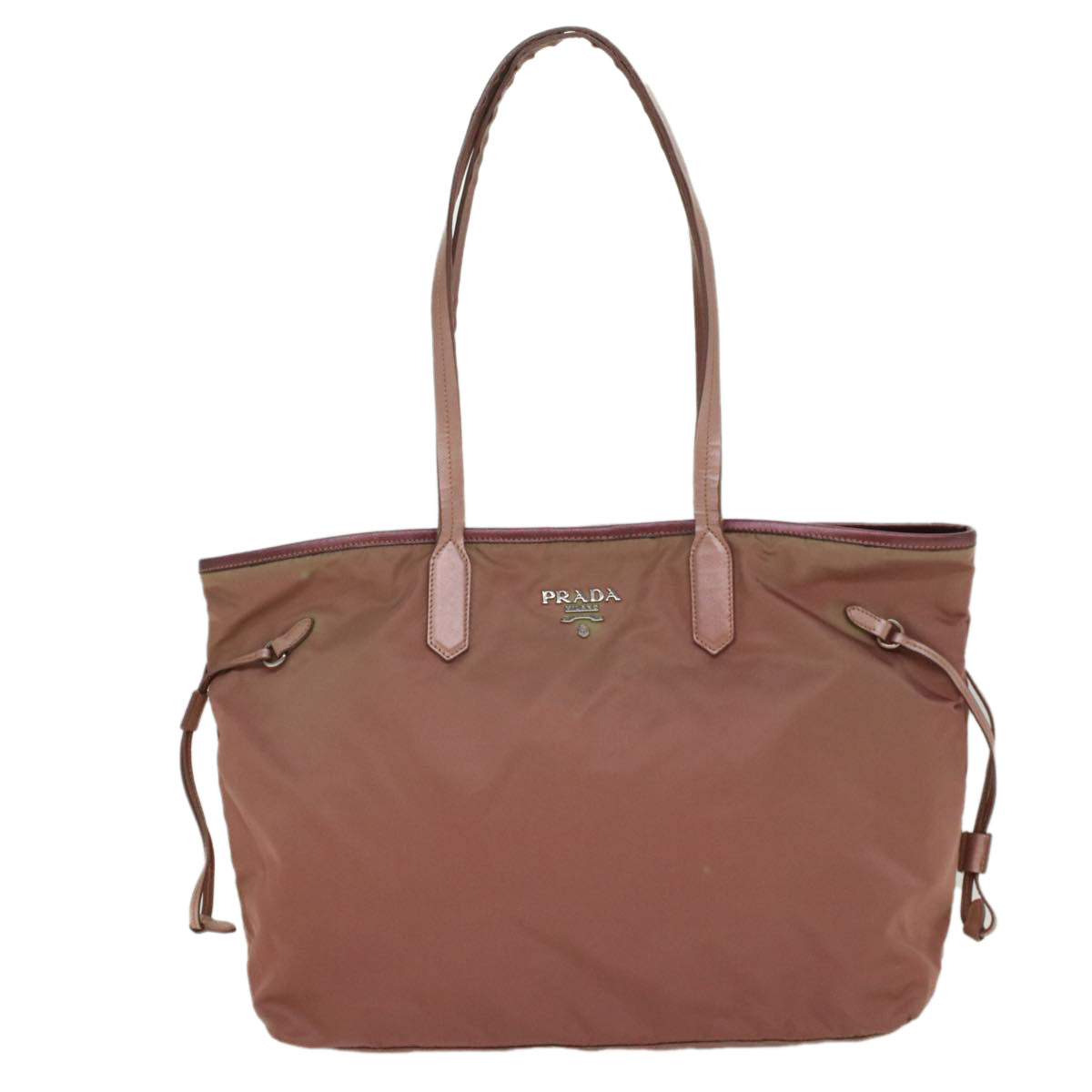 PRADA Tote Bag Nylon Leather Pink Auth hk819 - 0