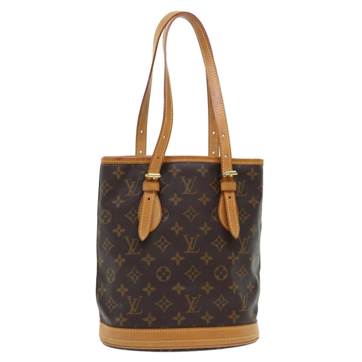 LOUIS VUITTON Monogram Bucket PM Shoulder Bag M42238 LV Auth hk823