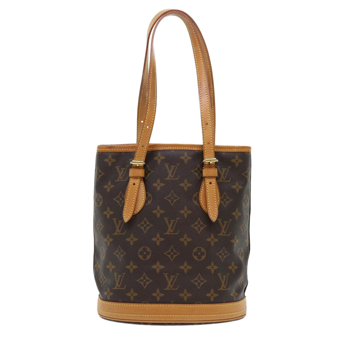 LOUIS VUITTON Monogram Bucket PM Shoulder Bag M42238 LV Auth hk823