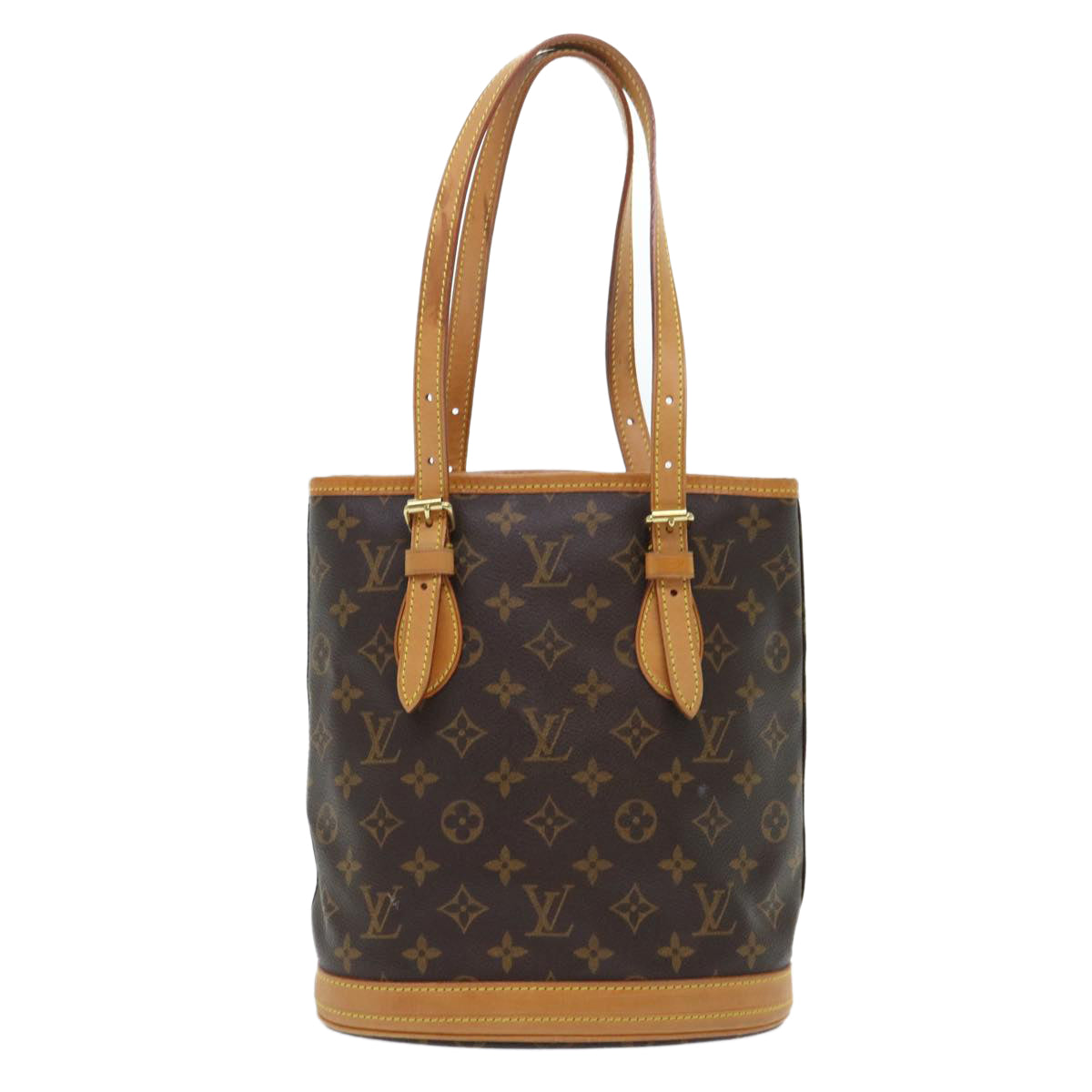 LOUIS VUITTON Monogram Bucket PM Shoulder Bag M42238 LV Auth hk823