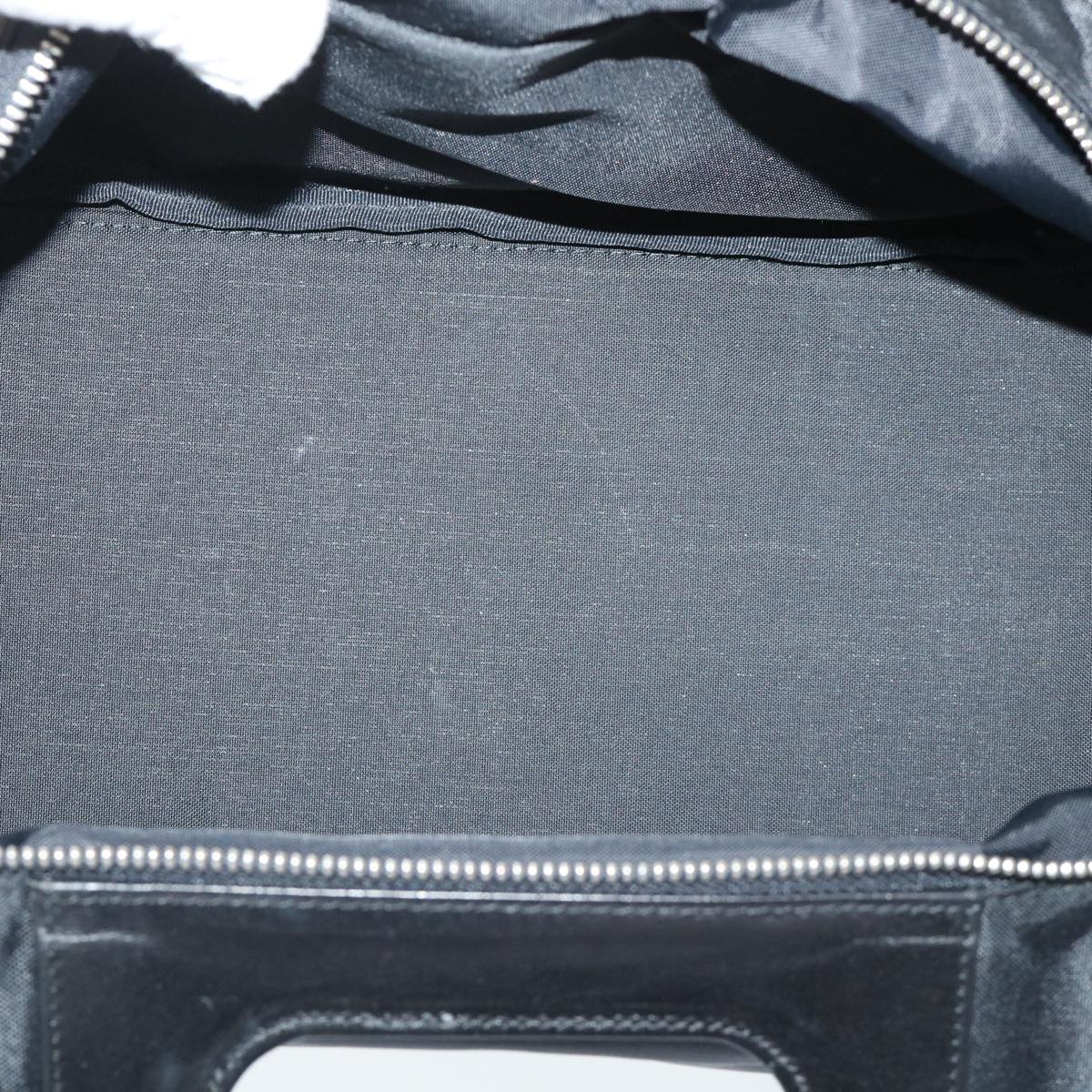 Burberrys Nova Check Blue Label Hand Bag Nylon Black Beige Auth hk826