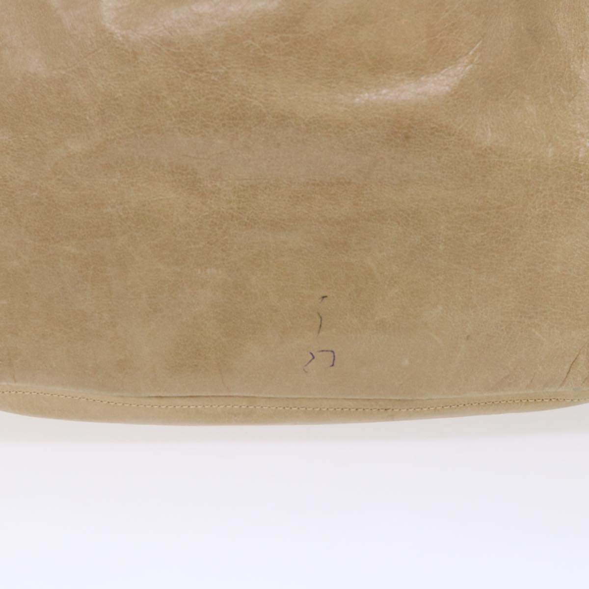 PRADA Hand Bag Leather Beige Auth hk831 - 0