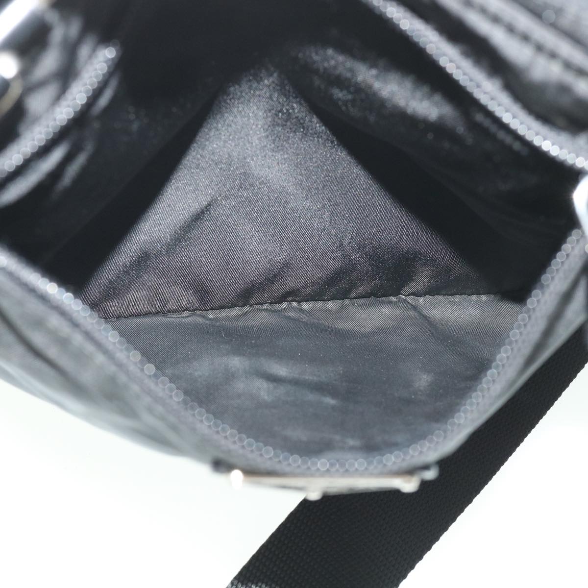 PRADA Shoulder Bag Nylon Black Auth hk858