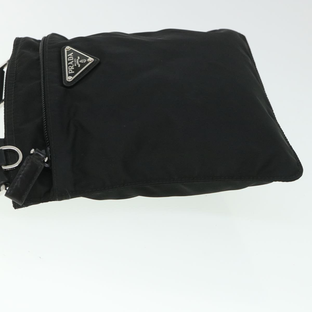 PRADA Shoulder Bag Nylon Black Auth hk858