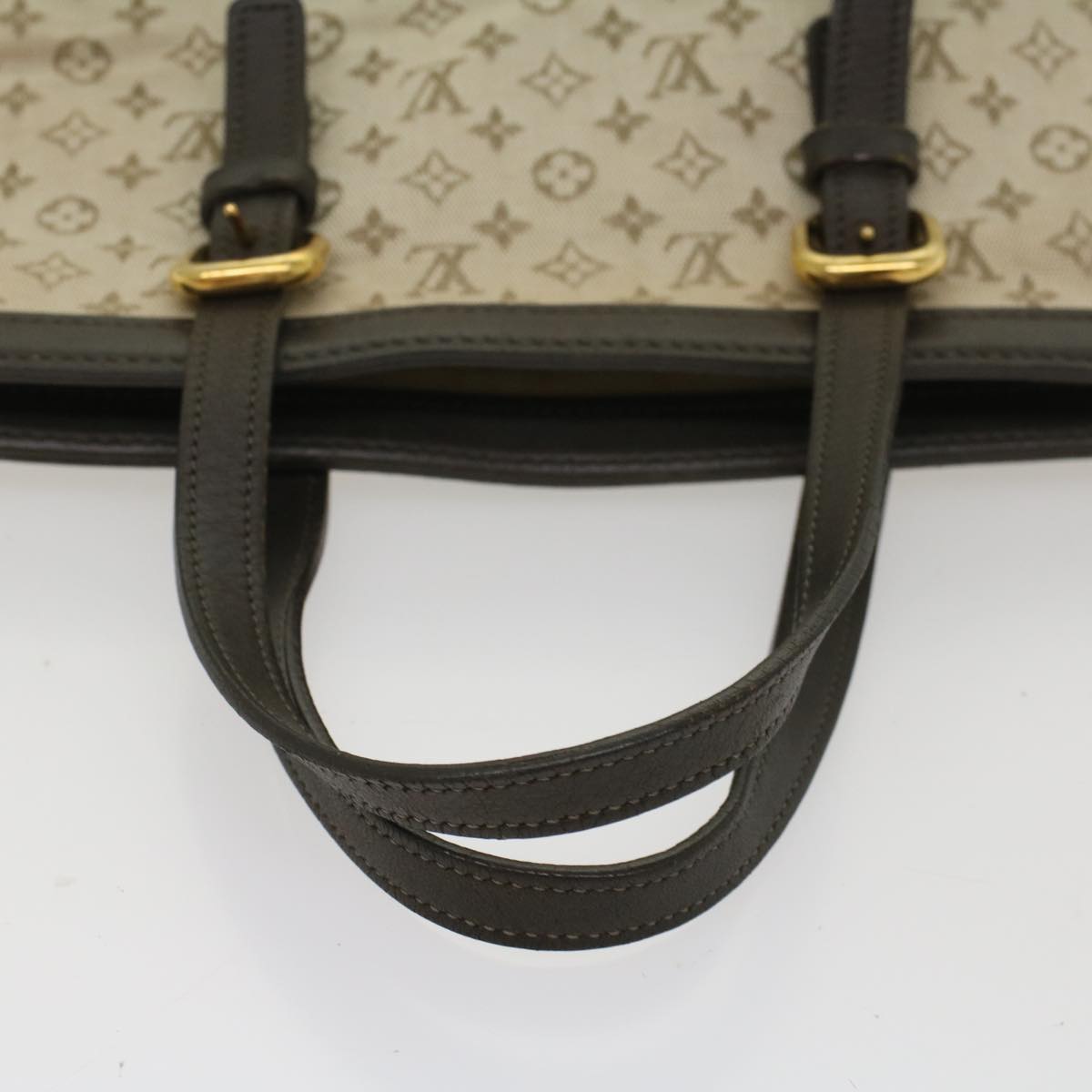 LOUIS VUITTON Monogram Mini Françoise Hand Bag 2way Khaki M92209 LV Auth hk863