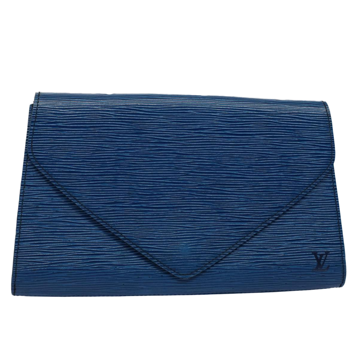 LOUIS VUITTON Epi Art Deco Clutch Bag Blue M52635 LV Auth hk870