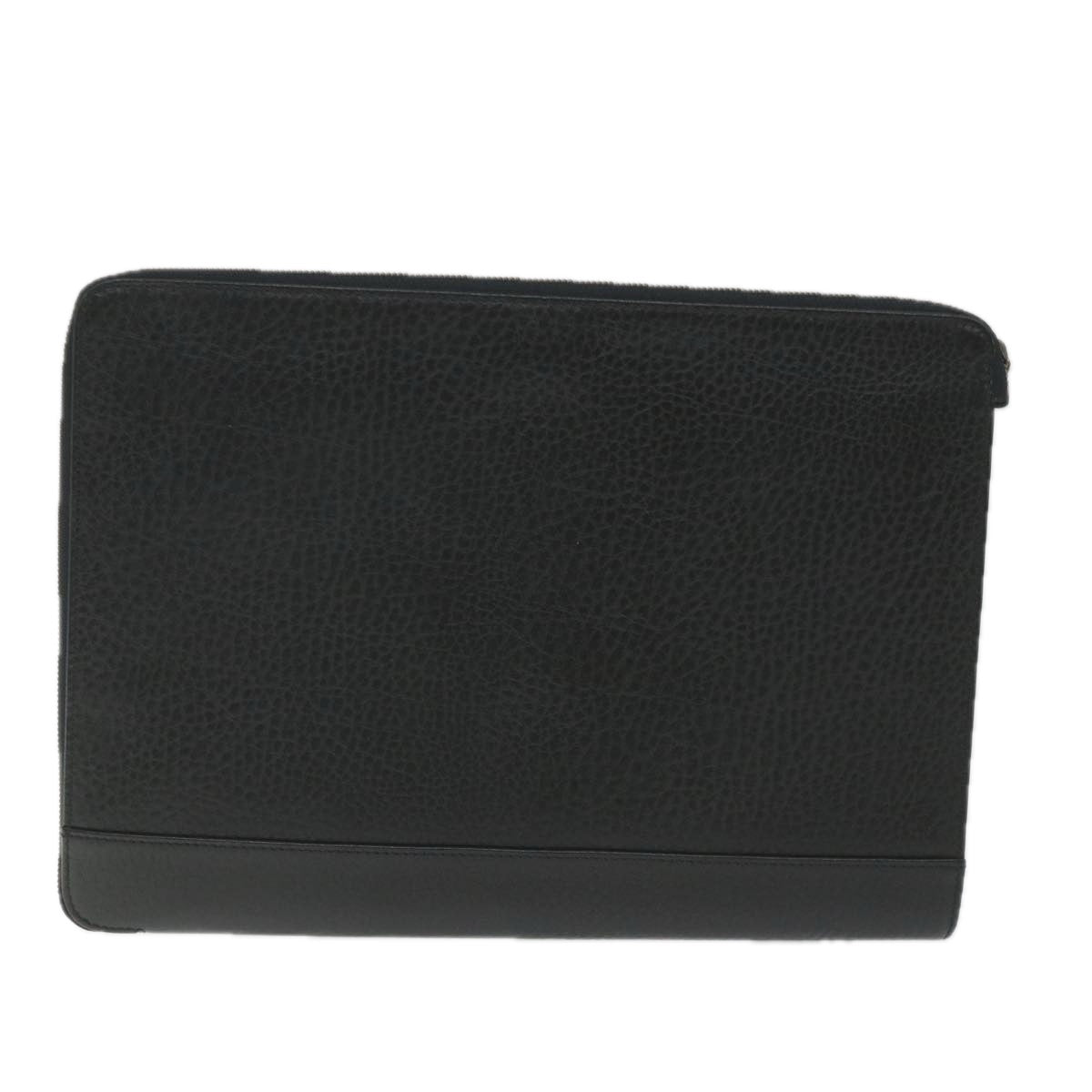 Burberrys Briefcase Leather Black Auth hk882 - 0