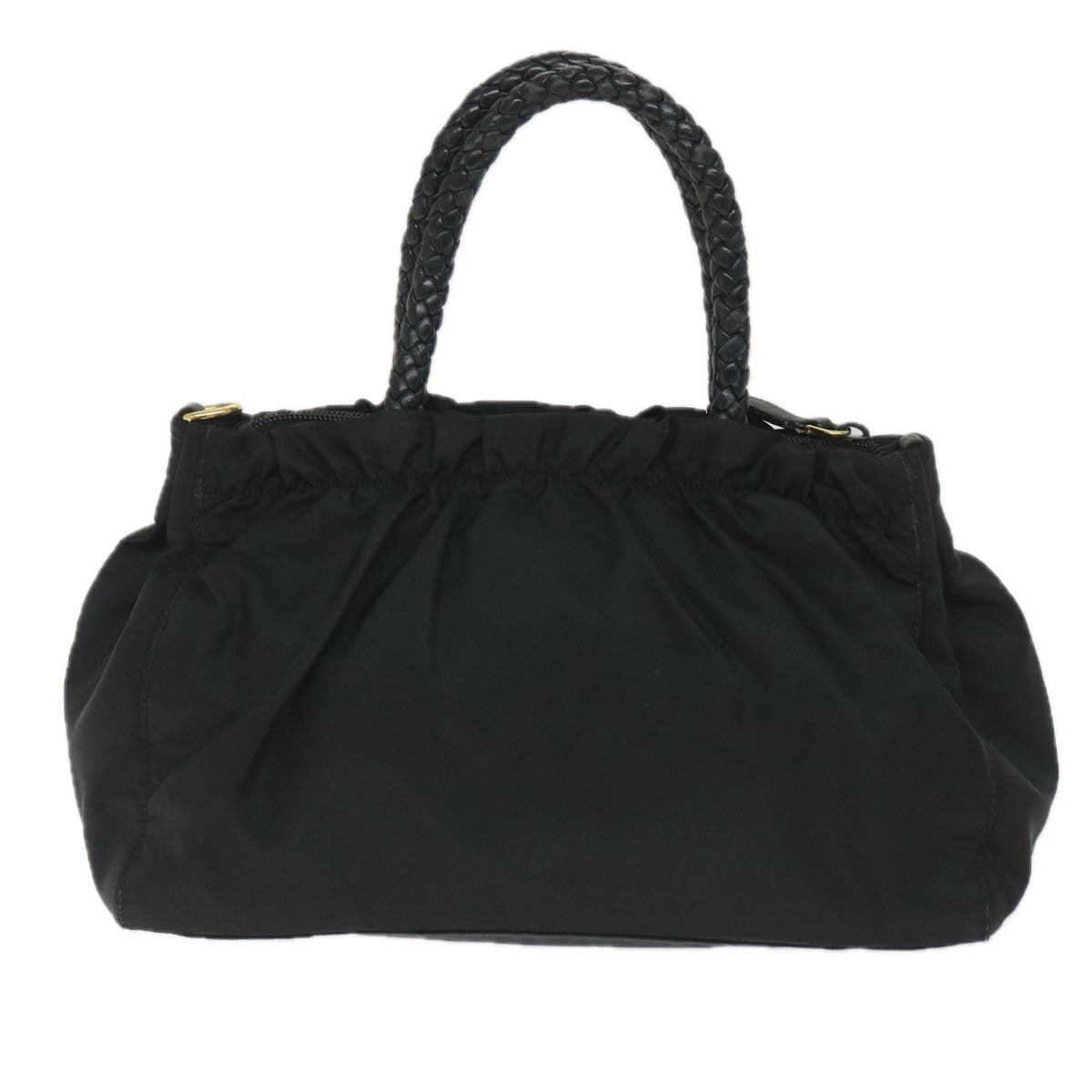 PRADA Hand Bag Nylon Black Auth hk884 - 0