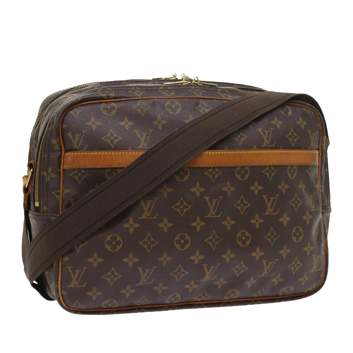 LOUIS VUITTON Monogram Reporter GM Shoulder Bag M45252 LV Auth hk885