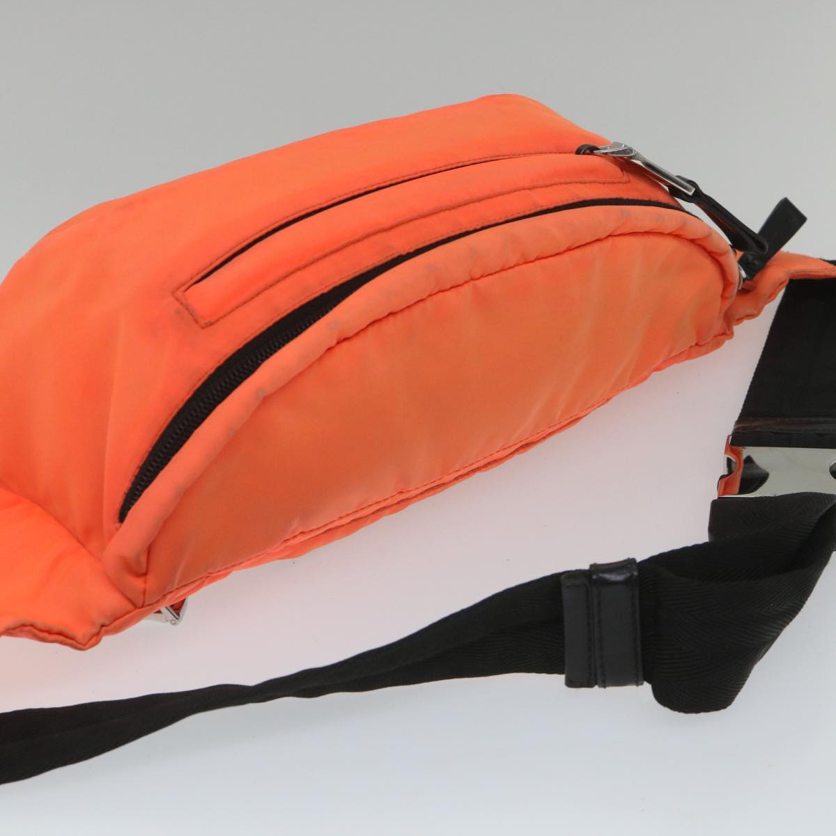 PRADA Waist bag Nylon Orange Auth hk893