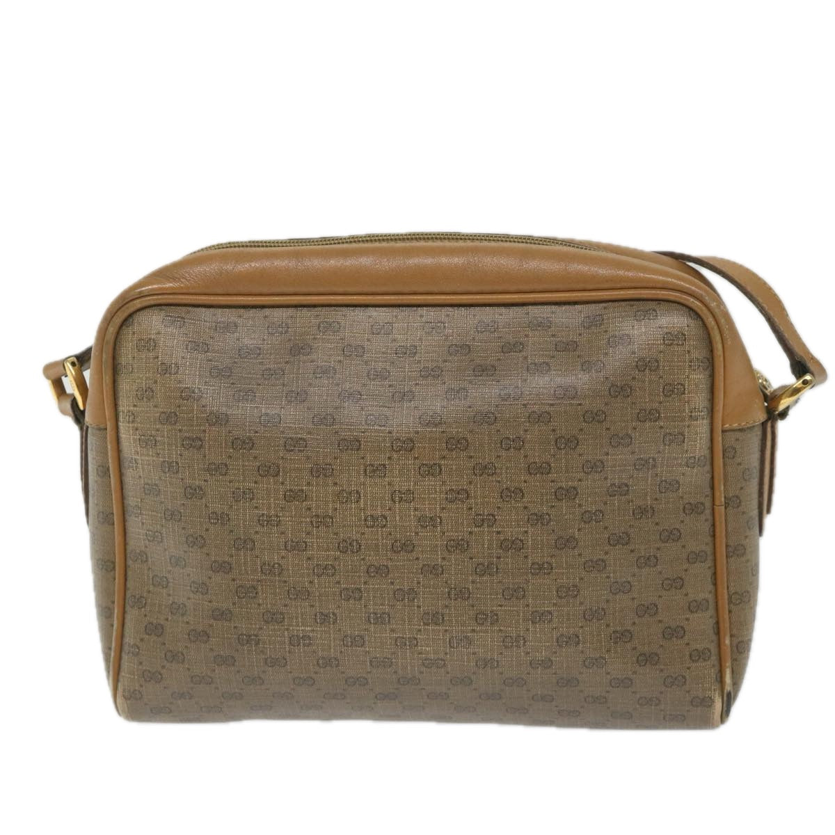 GUCCI Micro GG Supreme Web Sherry Line Shoulder Bag Beige 001 56 0944 Auth hk913