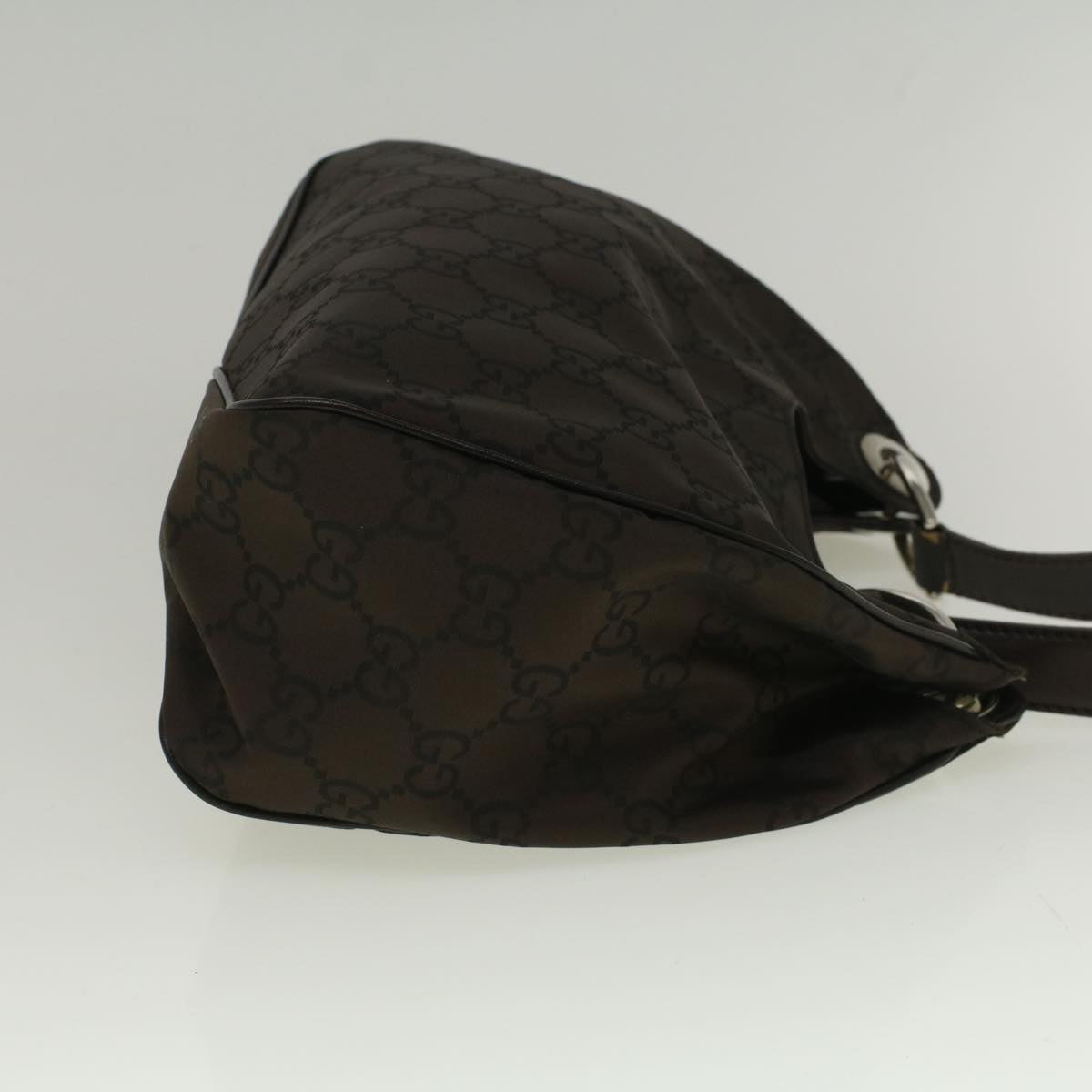 GUCCI GG Canvas Shoulder Bag Brown 257265 Auth hk914