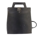 Salvatore Ferragamo Hand Bag Leather 2way Gray Auth hk919-13