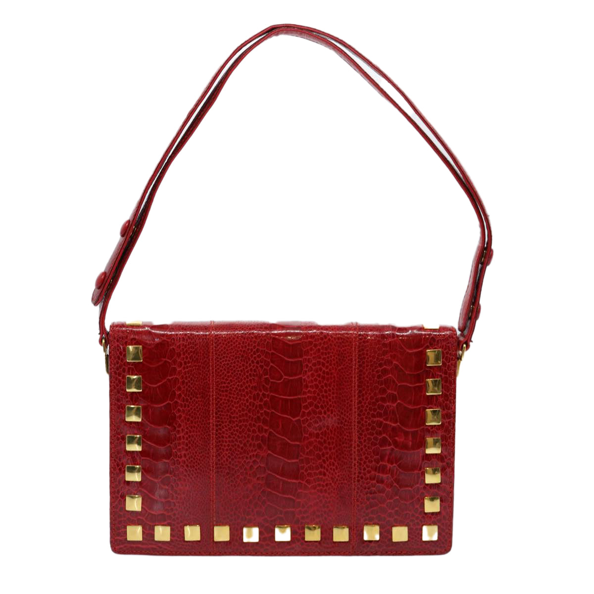 FENDI Shoulder Bag Leather Red Auth hk920 - 0