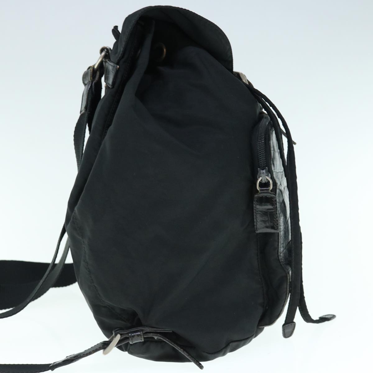 PRADA Backpack Nylon Black Auth hk923