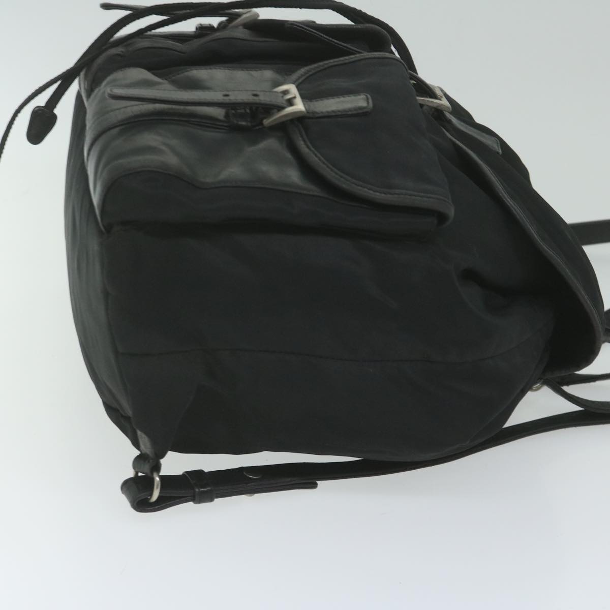 PRADA Backpack Nylon Black Auth hk925