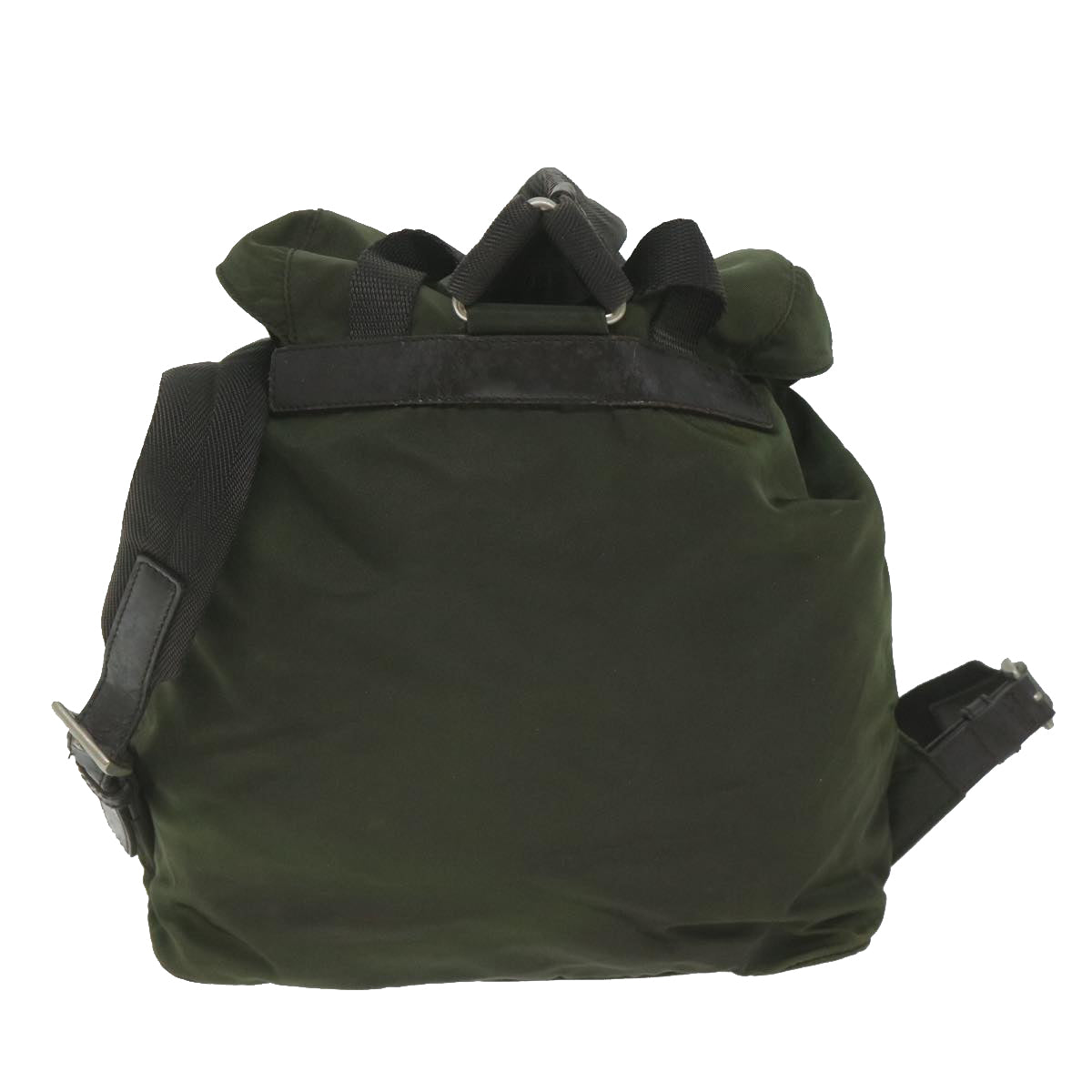 PRADA Backpack Nylon Green Auth hk927