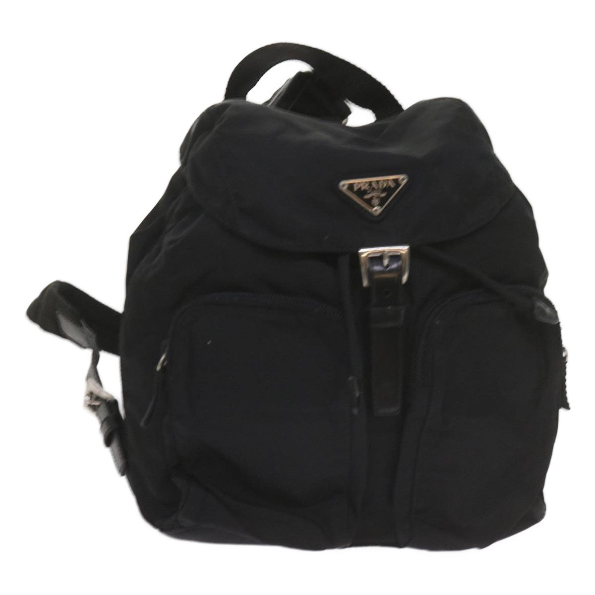 PRADA Backpack Nylon Black Auth hk928