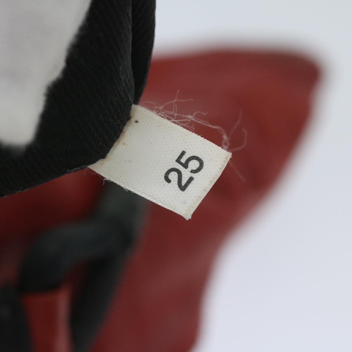 PRADA Tote Bag Leather Red Auth hk941