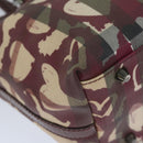 BURBERRY Nova Check Tote Bag PVC Leather Red Auth hk959-9