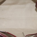 BURBERRY Nova Check Tote Bag PVC Leather Red Auth hk959-10