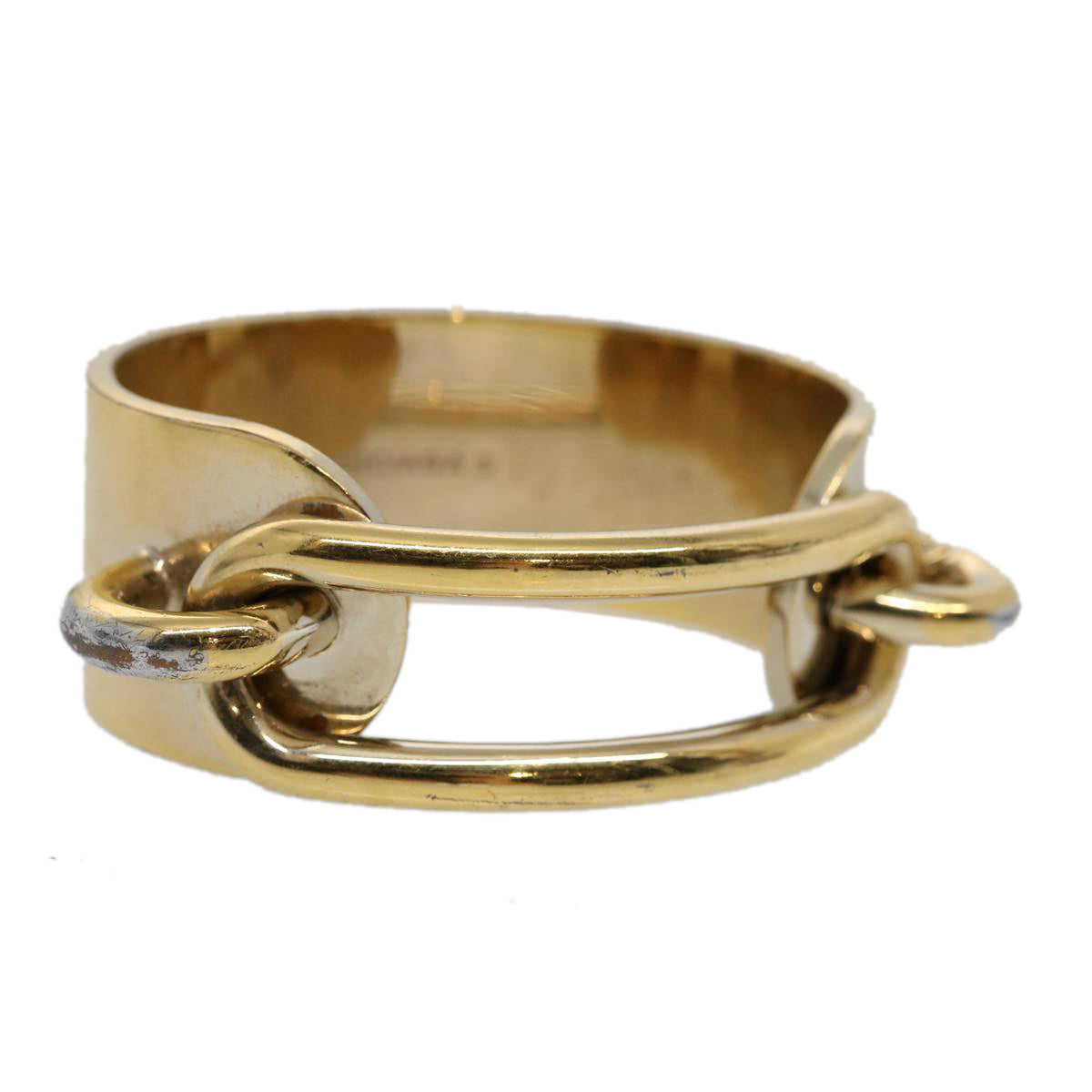 BALENCIAGA Bracelet S Size Gold Tone Auth hk963