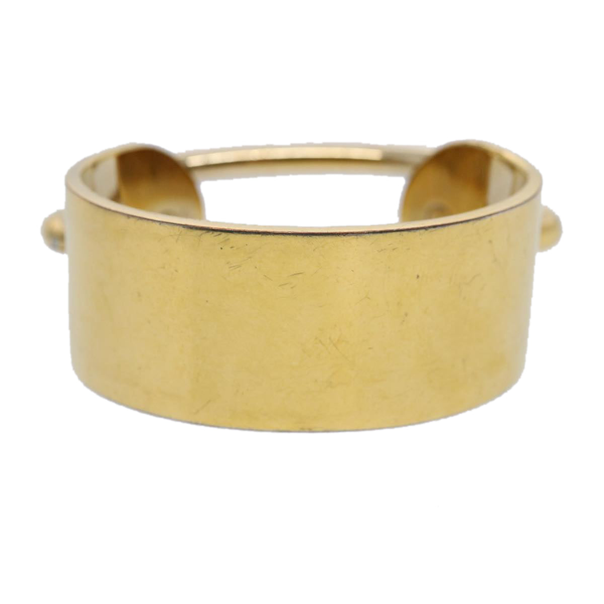 BALENCIAGA Bracelet S Size Gold Tone Auth hk963