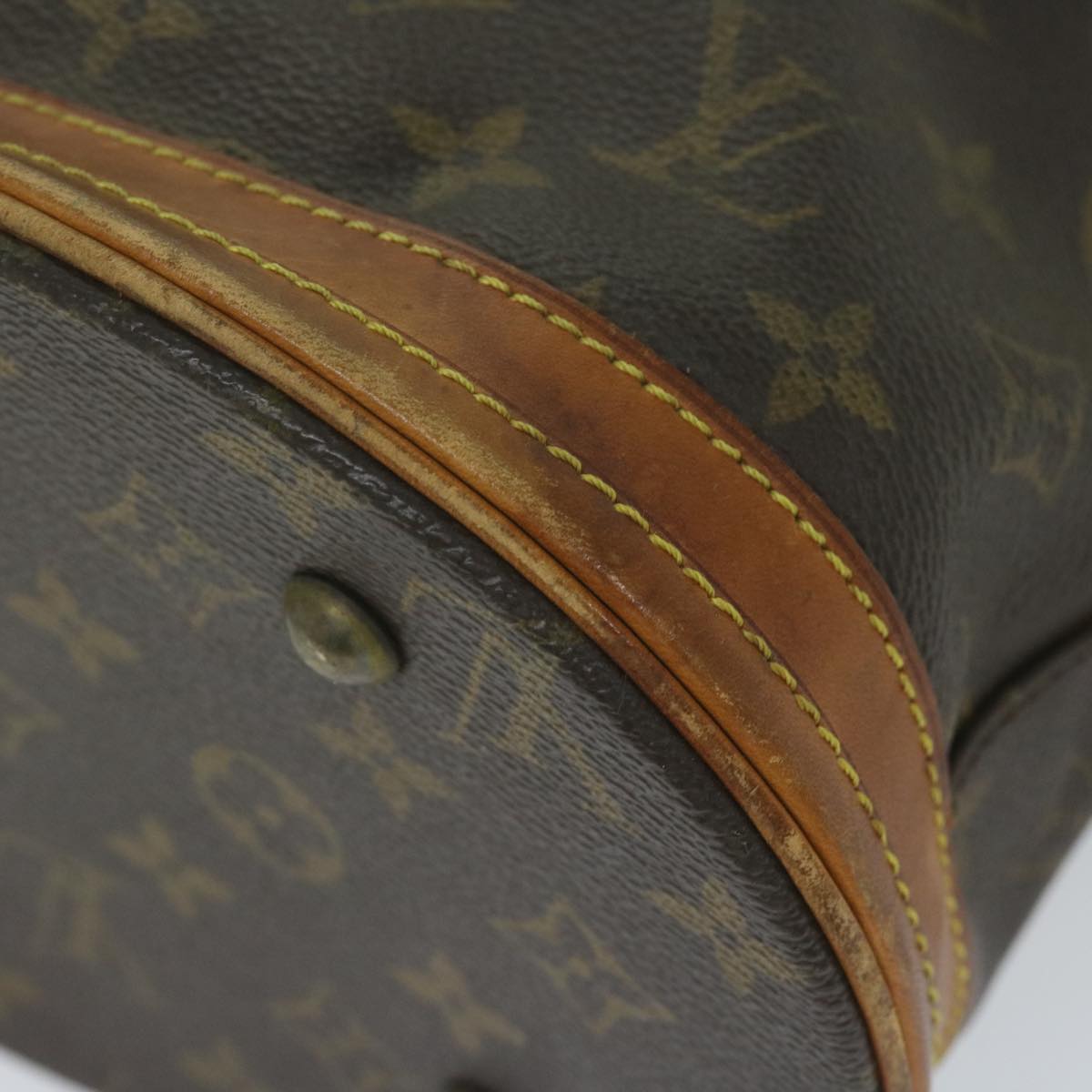 LOUIS VUITTON Monogram Bucket PM Shoulder Bag M42238 LV Auth hk983