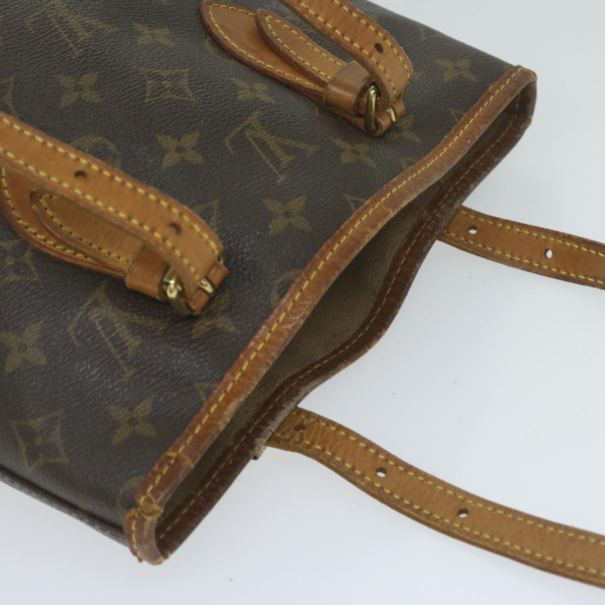 LOUIS VUITTON Monogram Bucket PM Shoulder Bag M42238 LV Auth hk983