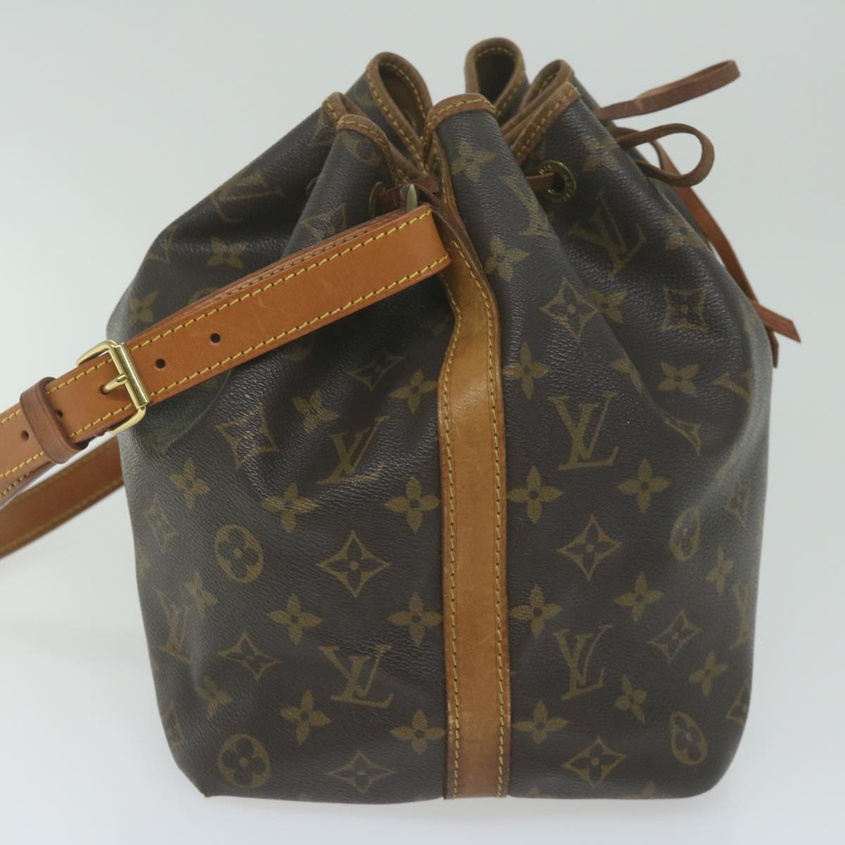 LOUIS VUITTON Monogram Petit Noe Shoulder Bag M42226 LV Auth hk986