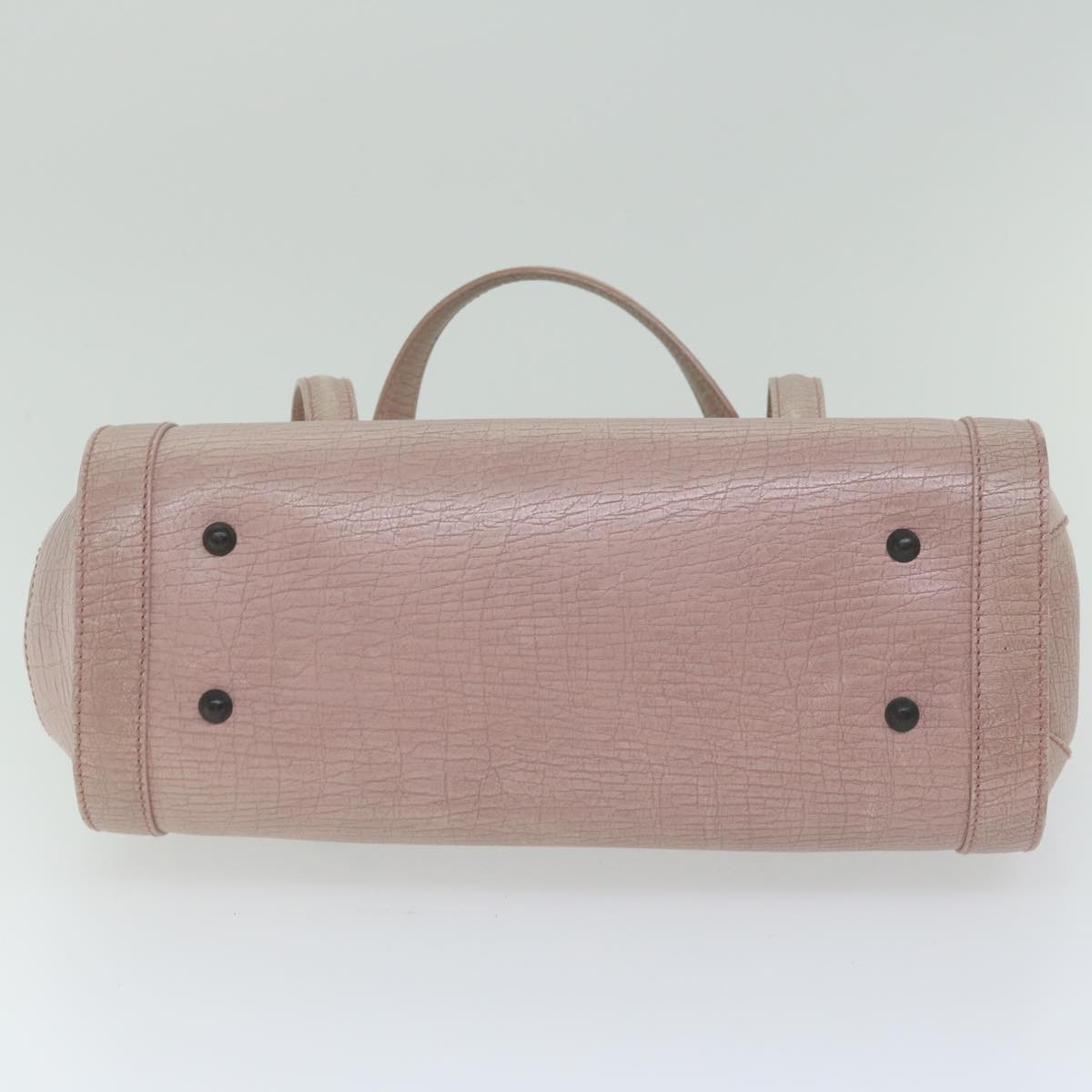 GUCCI Bamboo Hand Bag Leather Pink 111713 Auth hk989