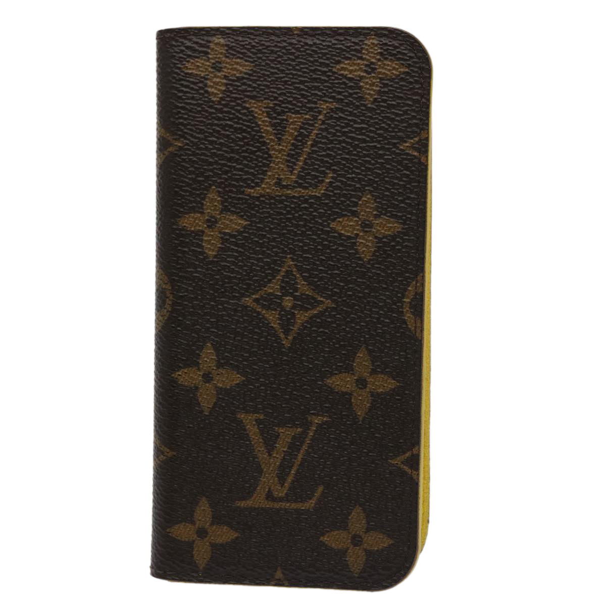 LOUIS VUITTON Monogram iPhone Case Yellow M61908 LV Auth hk990