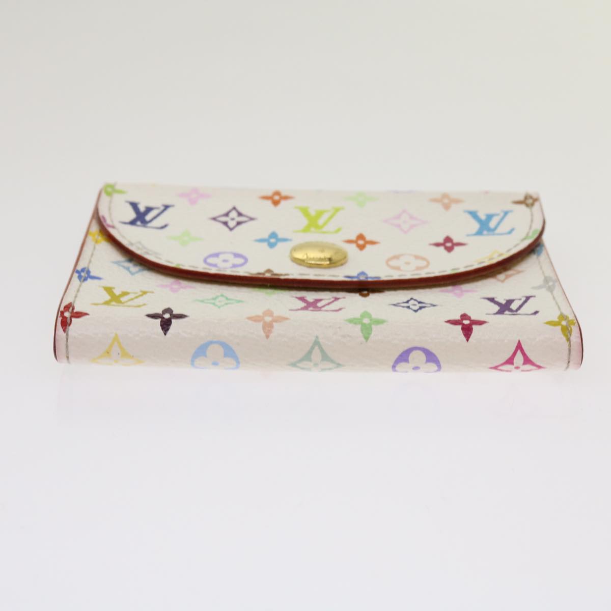 LOUIS VUITTON Multicolor Anvelop Cult De Vuitto Case White M66557 LV Auth hk999