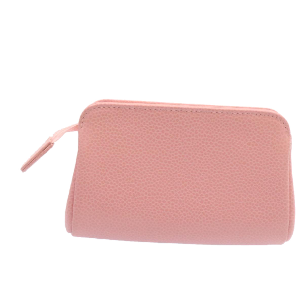 CHANEL COCO Mark Coin Purse Pouch Leather Pink CC Auth hs040A