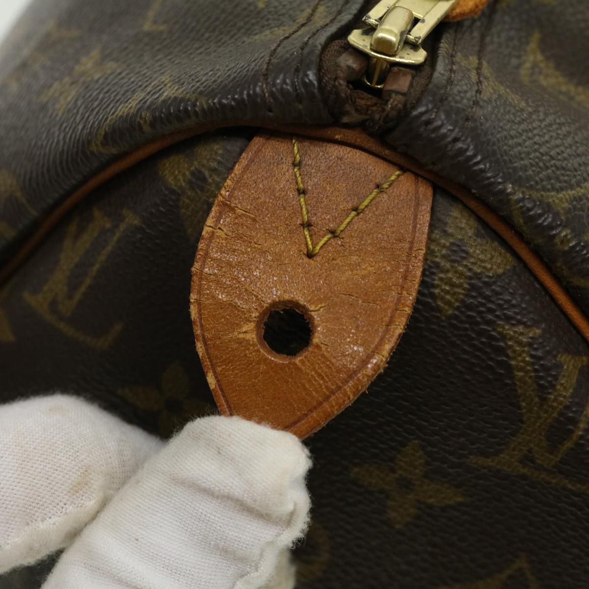 LOUIS VUITTON Monogram Speedy 40 Hand Bag M41522 LV Auth hs1039