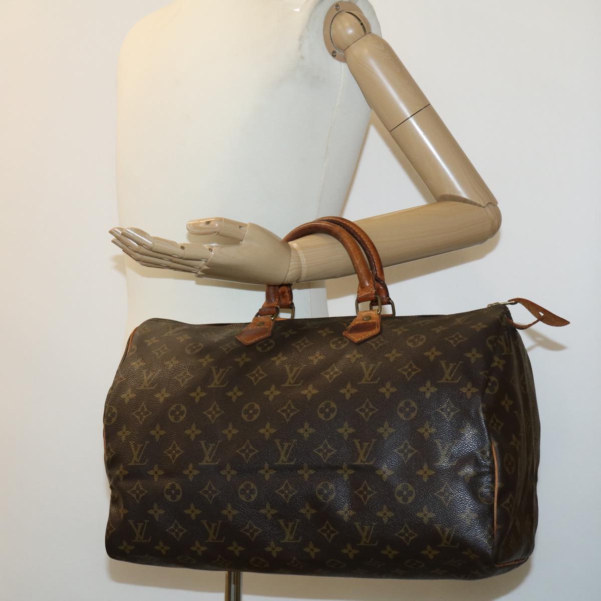 LOUIS VUITTON Monogram Speedy 40 Hand Bag M41522 LV Auth hs1039