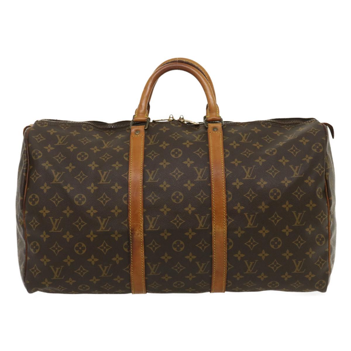 LOUIS VUITTON Monogram Keepall 50 Boston Bag M41426 LV Auth hs1103