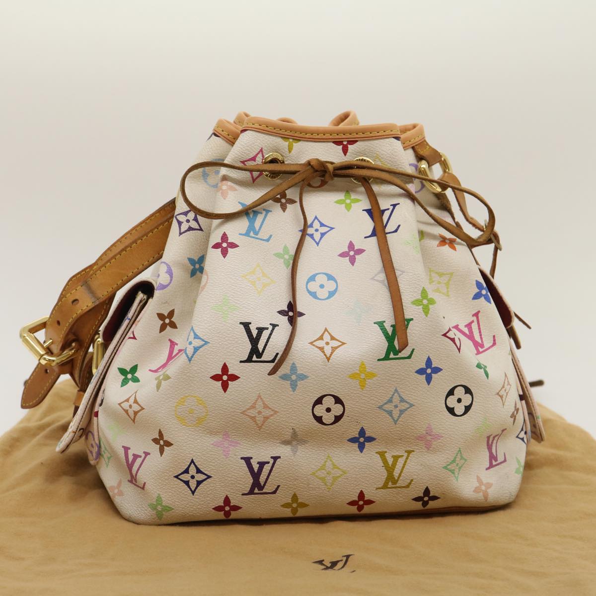 LOUIS VUITTON Monogram Multicolor Petit Noe Shoulder Bag M42229 Auth hs1135A