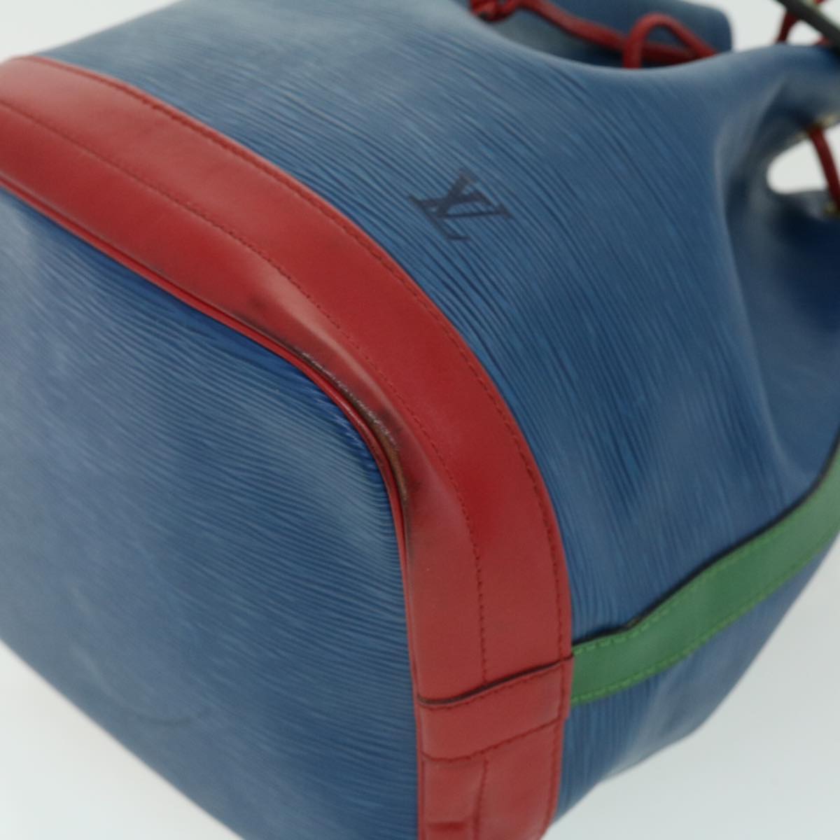 LOUIS VUITTON Epi Tricolor Noe Shoulder Bag Blue Red Green M44082 LV Auth hs1153