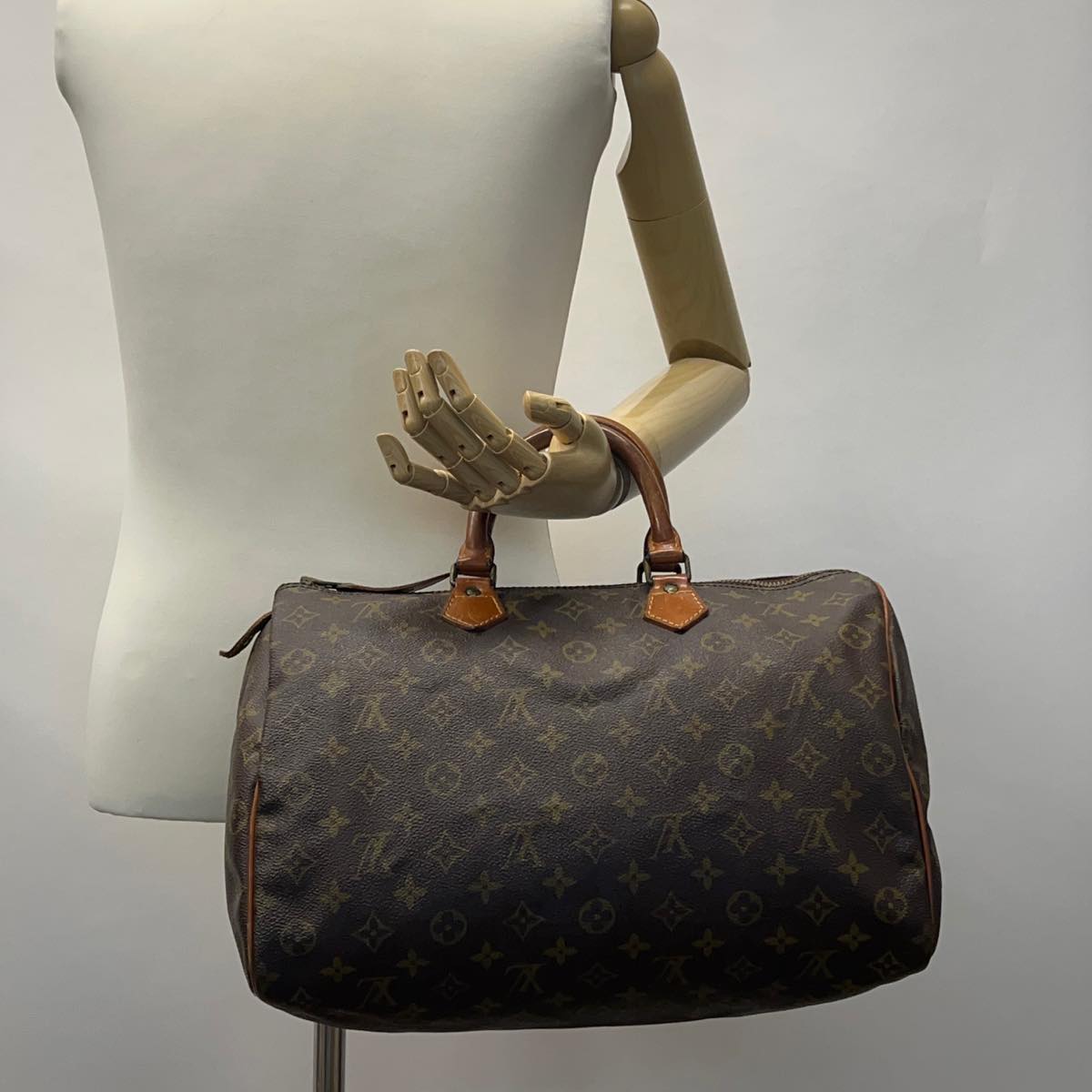 LOUIS VUITTON Monogram Speedy 35 Hand Bag M41524 LV Auth hs1216