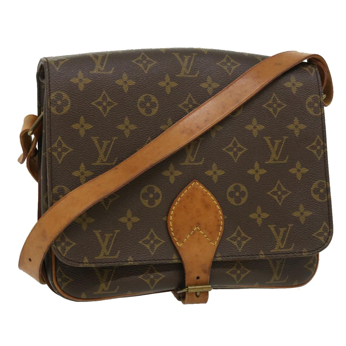 LOUIS VUITTON Monogram Cartouchiere GM Shoulder Bag M51252 LV Auth hs1277