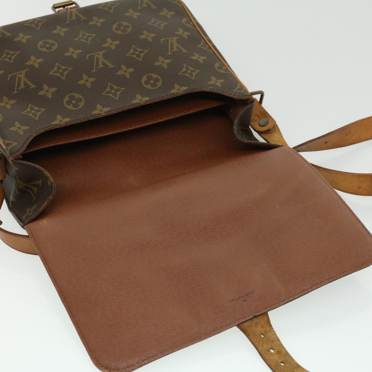 LOUIS VUITTON Monogram Cartouchiere GM Shoulder Bag M51252 LV Auth hs1277