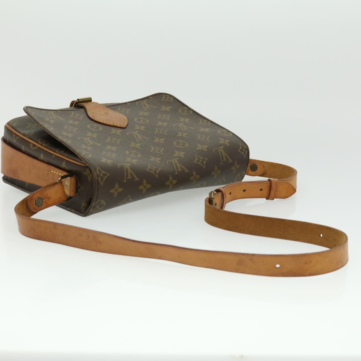 LOUIS VUITTON Monogram Cartouchiere GM Shoulder Bag M51252 LV Auth hs1277