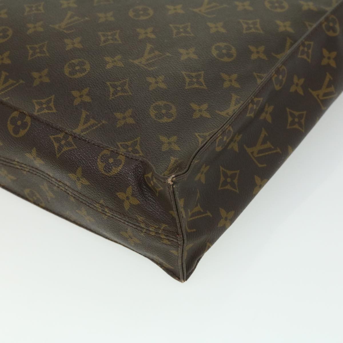 LOUIS VUITTON Monogram Sac Plat Hand Bag M51140 LV Auth hs1286