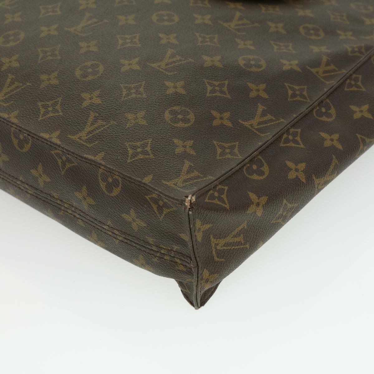 LOUIS VUITTON Monogram Sac Plat Hand Bag M51140 LV Auth hs1286